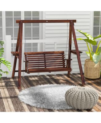 2-Seat Patio Swing Chair, Porch Swing with Sd,