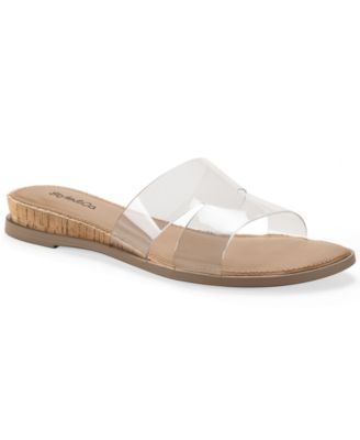 Women's Emmaa Vinyl Two Band Flat Sandals