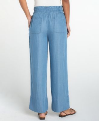 Women's Cinch Waist Wide-Leg Pants