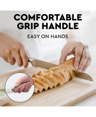 Serrated Bread Knife - Stainless Steel Bread Knife for Homemade Bread, Cake, Bagel