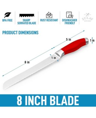 Serrated Bread Knife - Stainless Steel Bread Knife for Homemade Bread, Cake, Bagel