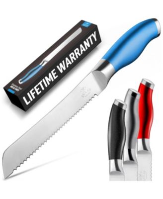 Serrated Bread Knife - Stainless Steel Bread Knife for Homemade Bread, Cake, Bagel