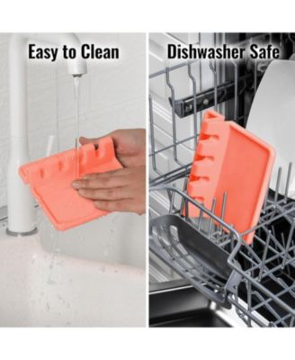 Silicone Kitchen Utensil Rest with Drip Pad for Multiple Utensils