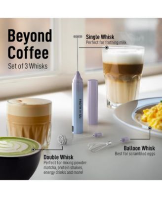 Froth N Go Rechargeable Milk Frother with Case for Lattes