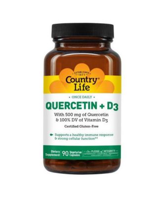 Country Life Quercetin + D3 ,90 Caps