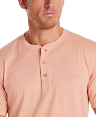 Men's Short-Sleeve Melange Henley Shirt
