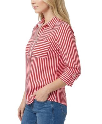 Women's Point Collar Top with Pockets