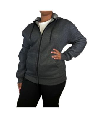 Women's Loose Fit Super Heavyweight Fleece Lined Full-Zip Hoodie