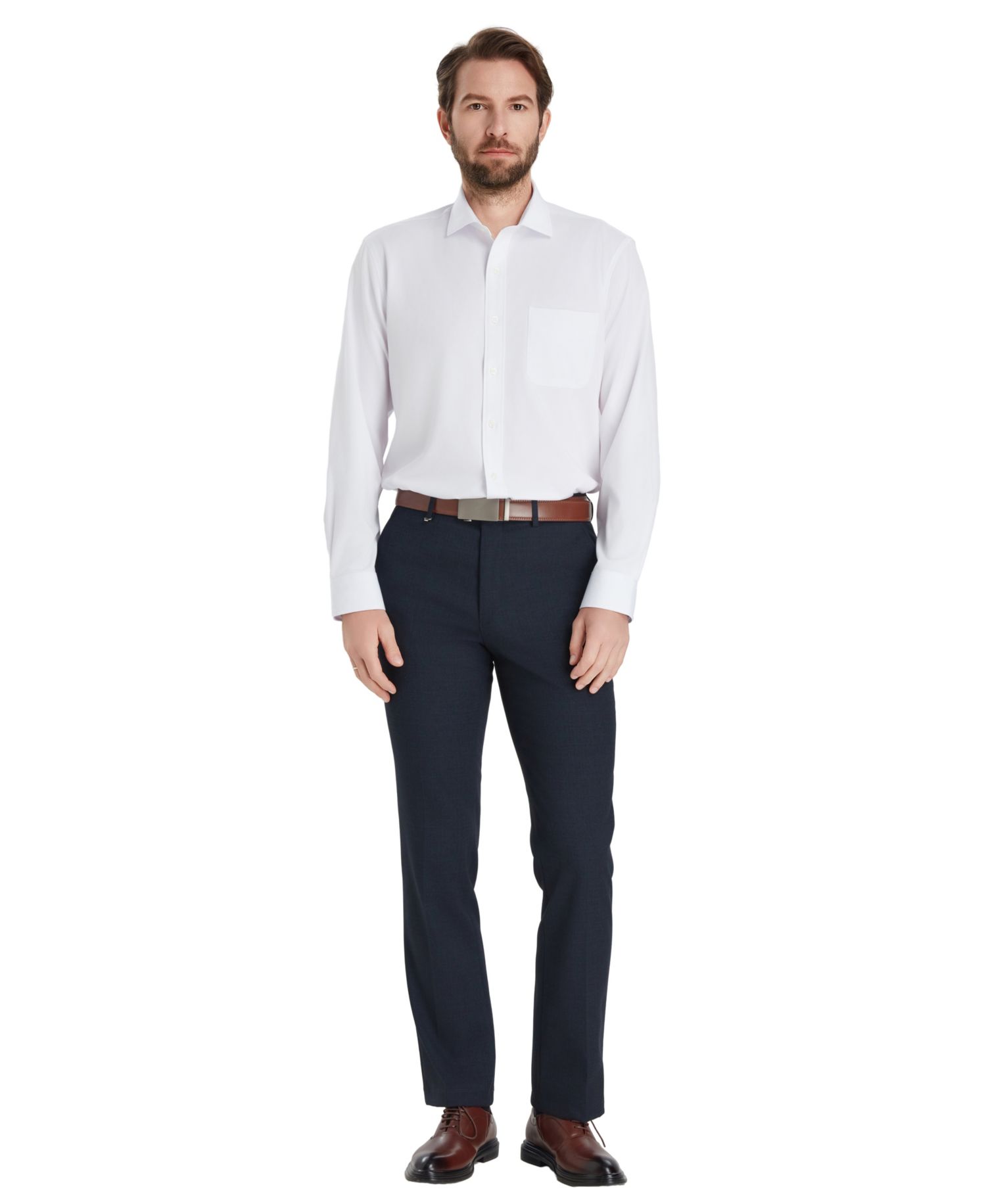 Men's Regular-Fit Solid Dress Shirt