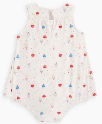 Baby Girls' 0M-24M Ice Cream-Print Sunsuit