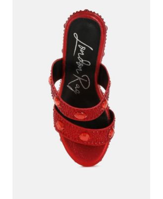 Womens Iki Diki Rhinestone & Diamante Wedge Sandals