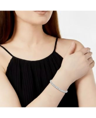 Modern White Gold Plated Radiant 5MM CZ Tennis Bracelet