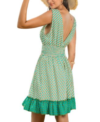 Women's Modern Ingenue Geo Mini Beach Dress