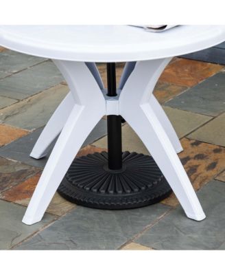 Patio Bistro Dining Table with Umbrella Hole