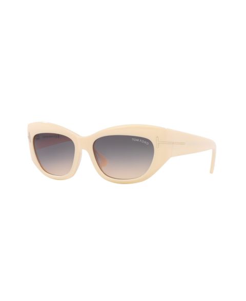 Женские солнцезащитные очки Tom Ford Brianna, Gradient TR001702, цвет: Слоновая кость
