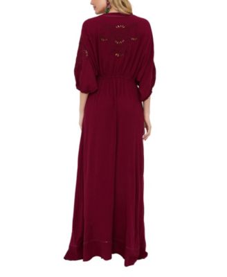 Women's Somerton Kaftan Style Embroidered Maxi Dress