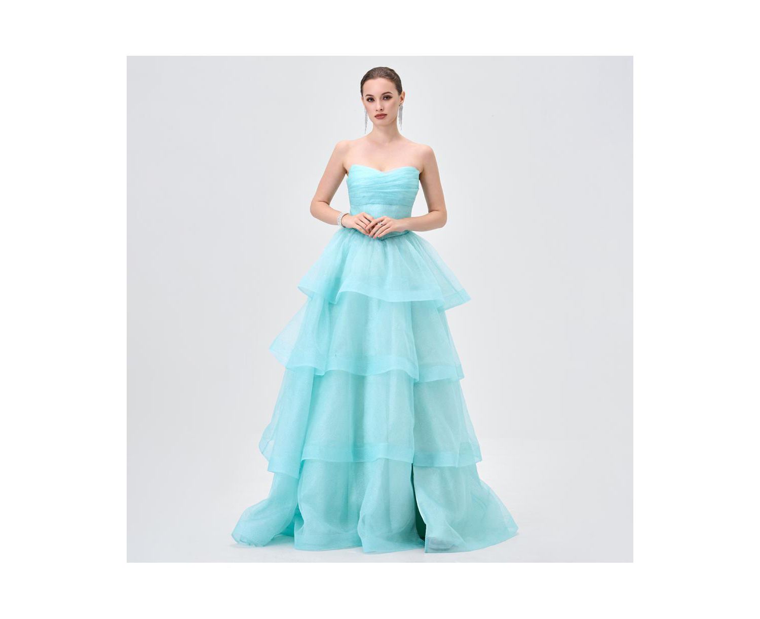 Women's Tiff Strapless Tiered Ball Gown