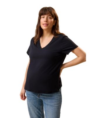 Maternity Classic Modal V-Neck Nursing T-Shirt