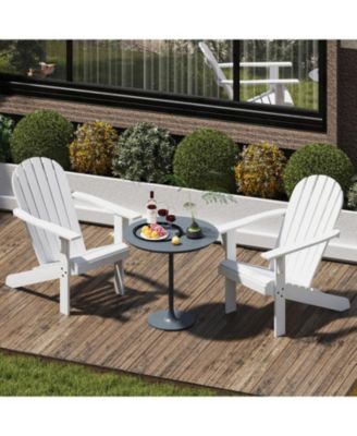 Acacia Wood Adirondack Patio Chair with Slanted Seat