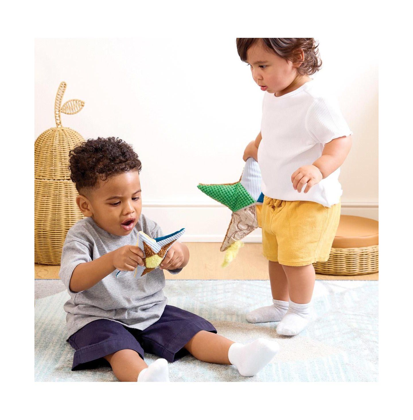 Детские мягкие игрушки Kaplan Early Learning Sea Stars Crinkle Plush, 2-Piece Set, цвет: Разноцветный — фото 3