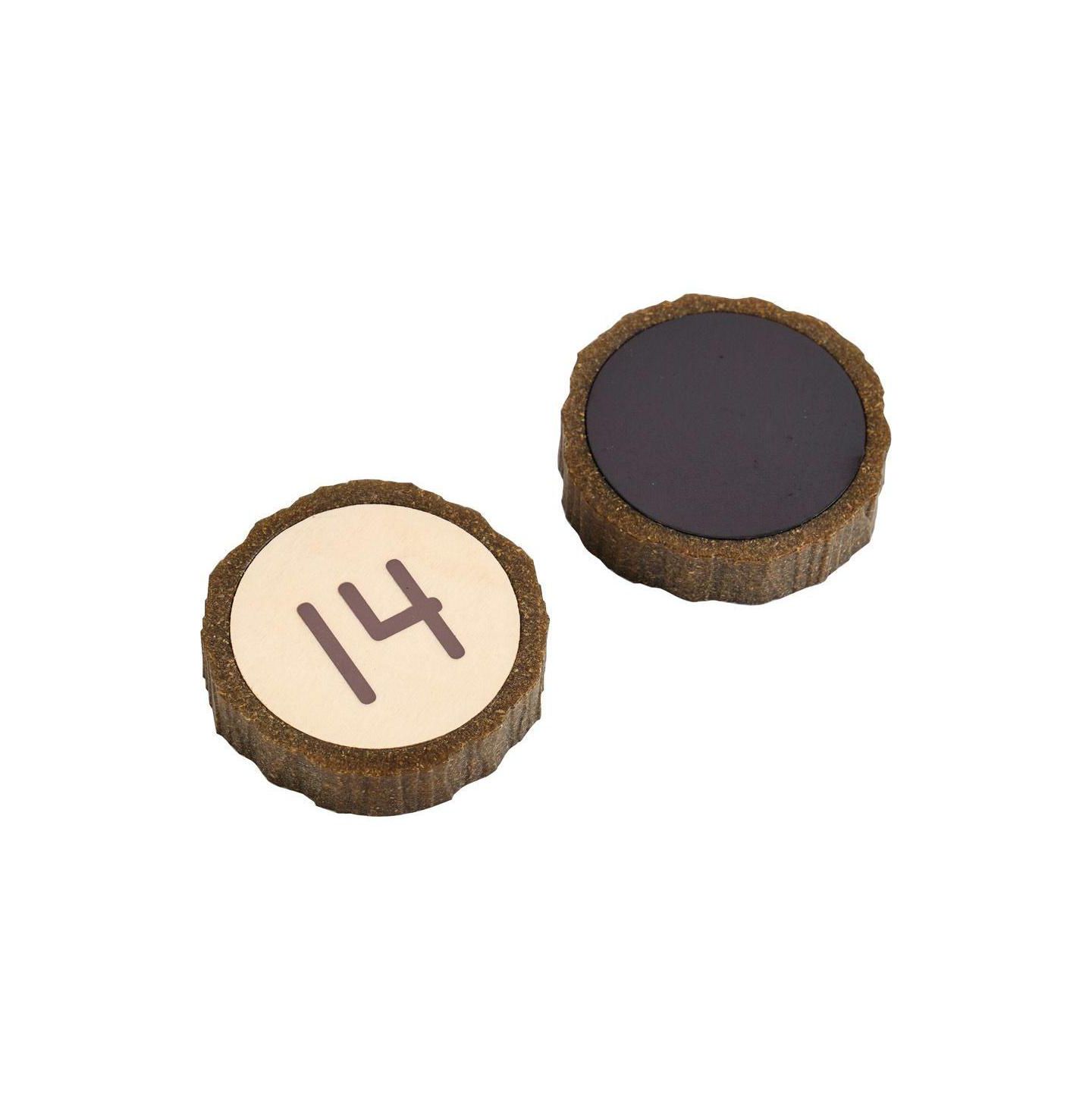 Детские игрушки Kaplan Early Learning Magnetic Wood Cookie Counters, Number Recognition, 21-Piece Set, Ages 18 Months+, цвет: Коричневый — фото 5