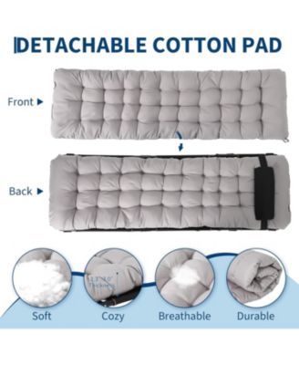 TrailBlaze Heavy-Duty Folding Camping Cot Bed for Adults – Removable Thick Mattress, Pillow & Side Pocket, Portable Oxford