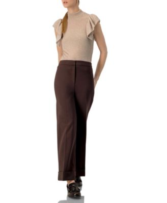 Women's Straight-Leg Culotte Pants with Wide Hem