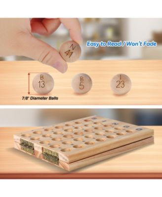 Bingo Game Set with 8" Bingo Cage and Master Board, 75 Bingo Balls, 10 Shutter Bingo Cards