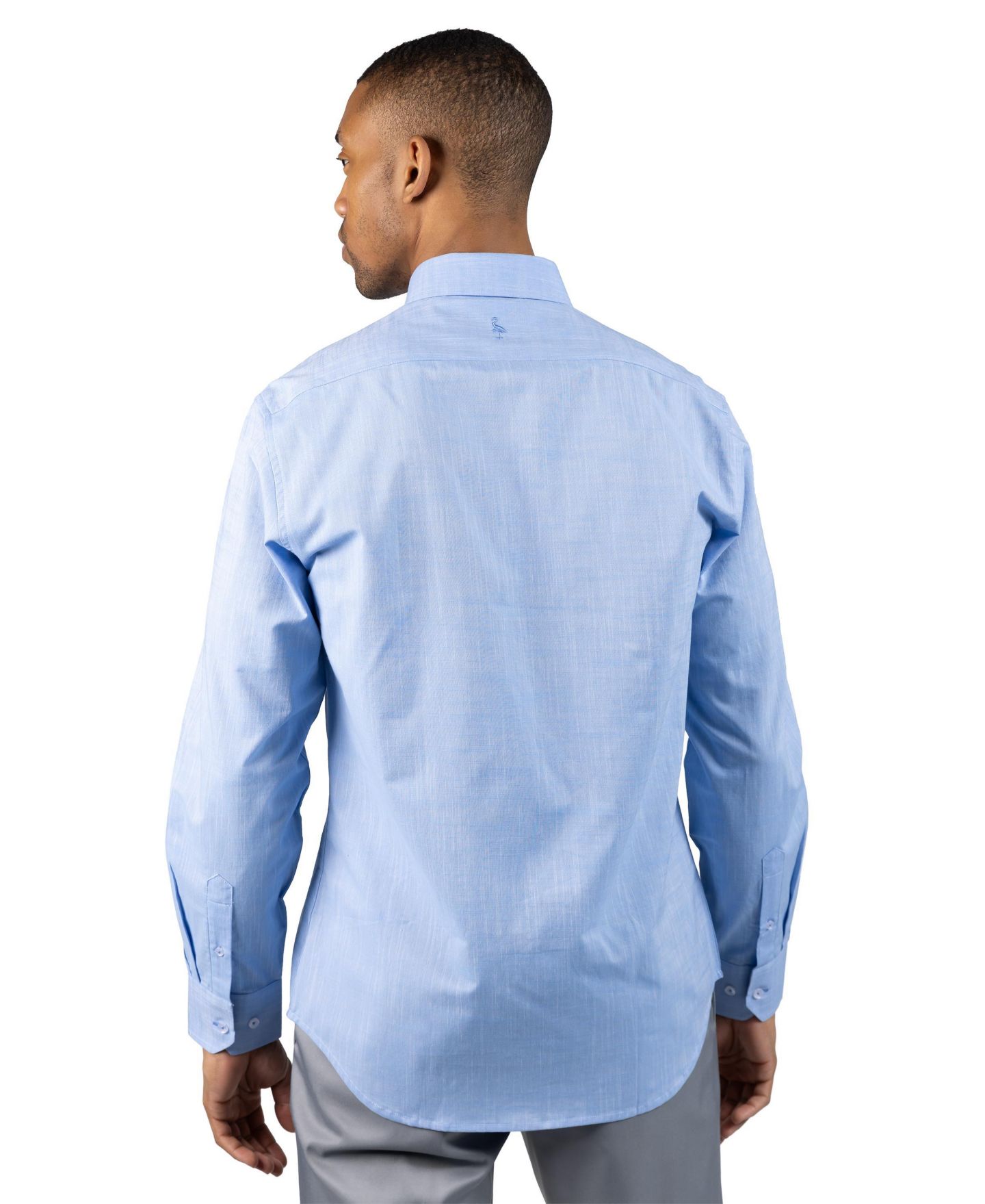 Мужская рубашка Tailorbyrd Signature Chambray Long Sleeve, цвет: Синий — фото 2