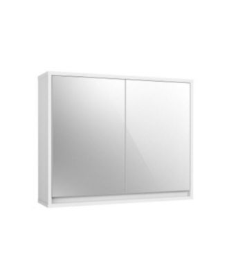 Bathroom Mirrored Medicine Cabinet, 2-Door Wall Mount
