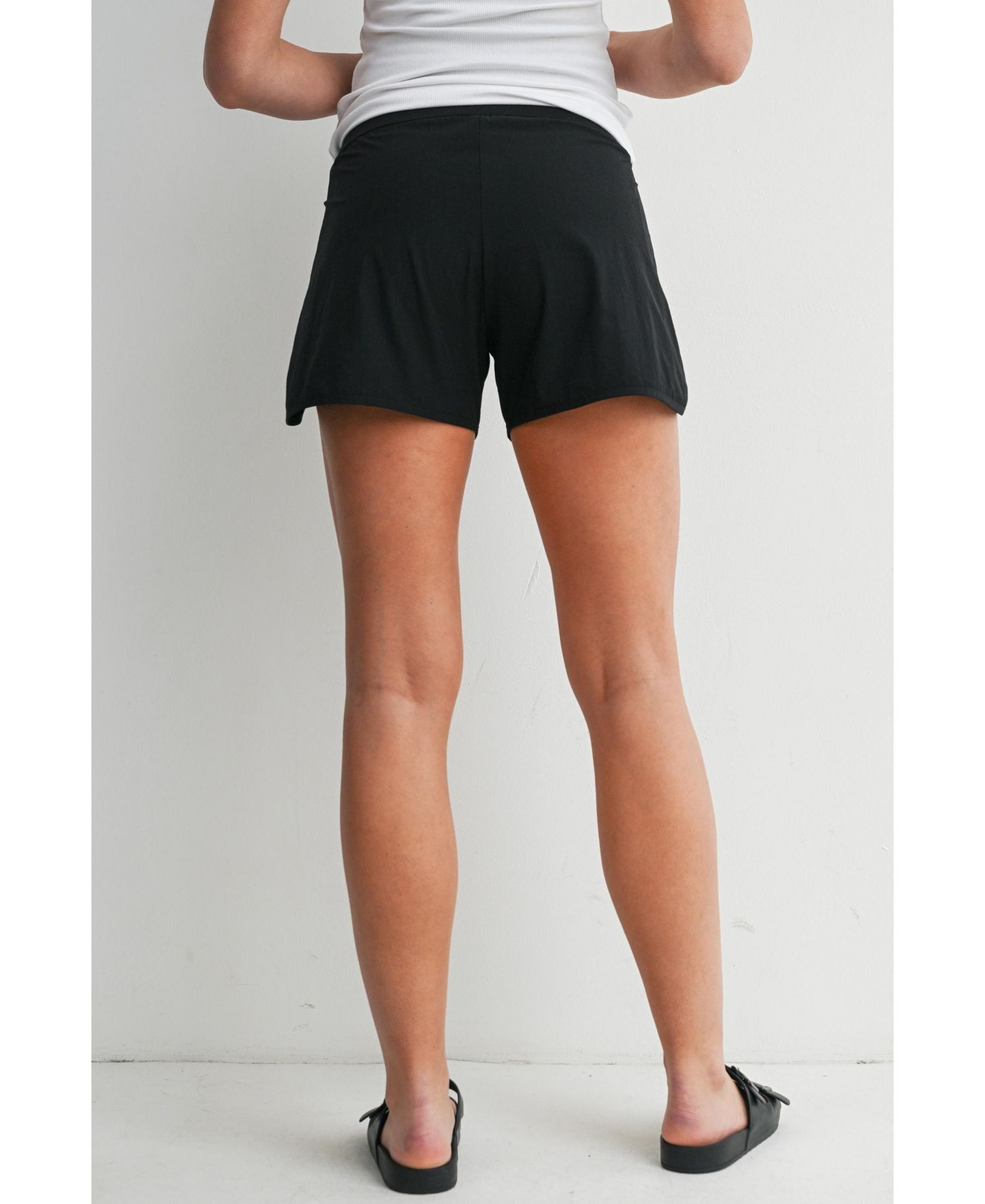Women's Maternity Over-the-Belly Active Shorts with Built-In Liner