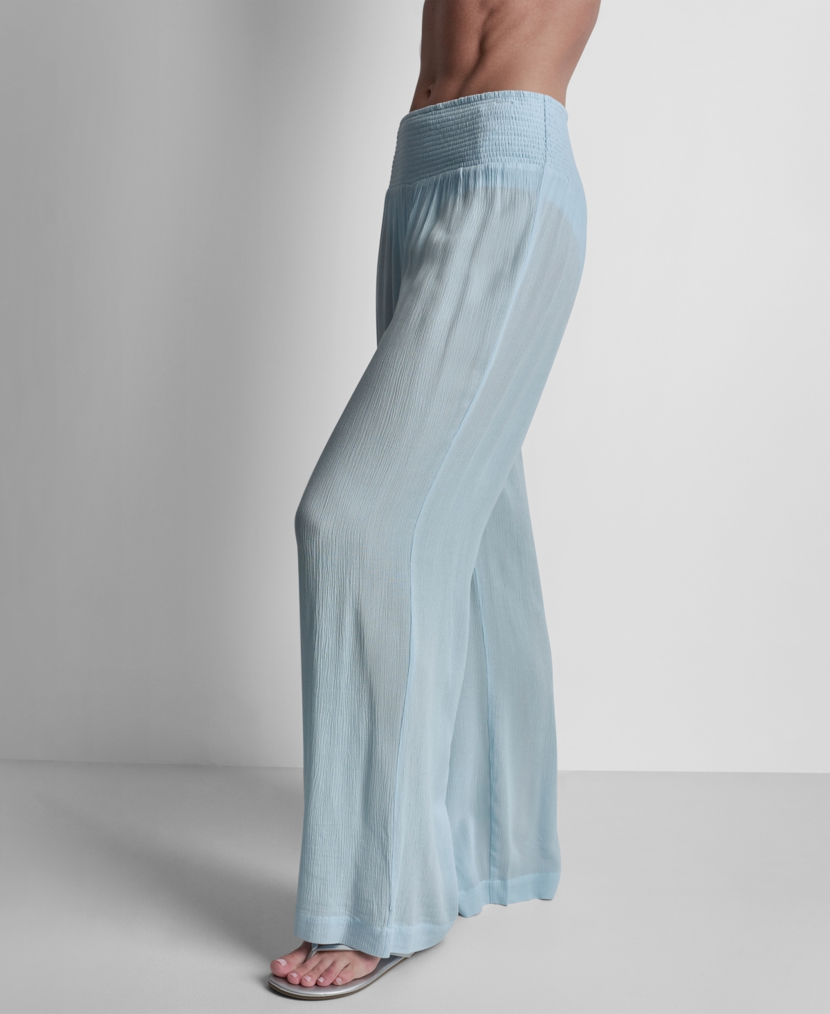 Dkny Women's Smocked-Waist Cover-Up Pull-On Pants