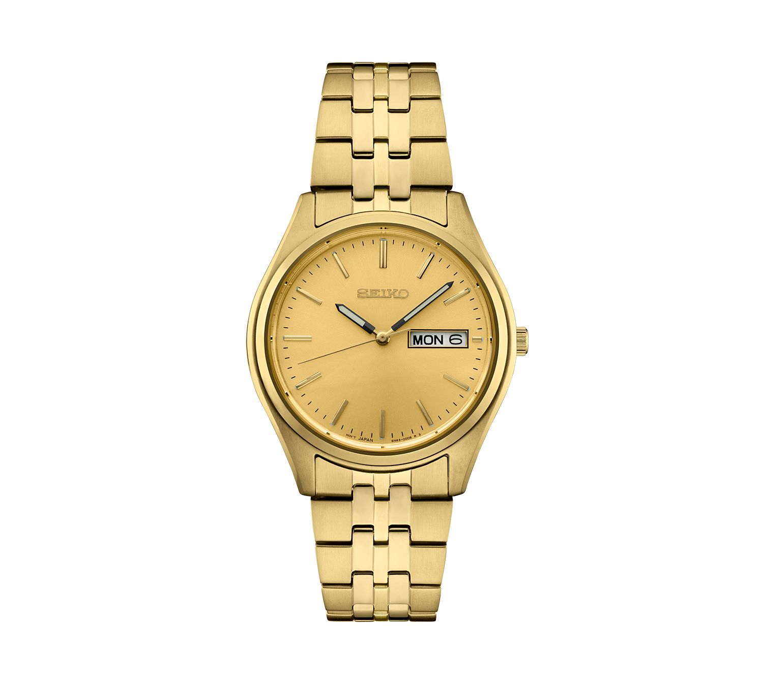 Men's Gold Stainless Steel Dial Bracelet Watch, 36.9mm