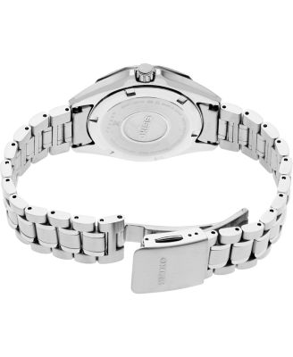 Women's Silver Stainless Steel Bracelet Watch, 34mm