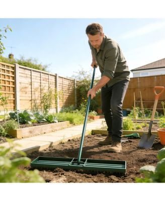 30" x 10" Lawn Leveling Rake with 66.5" Handle
