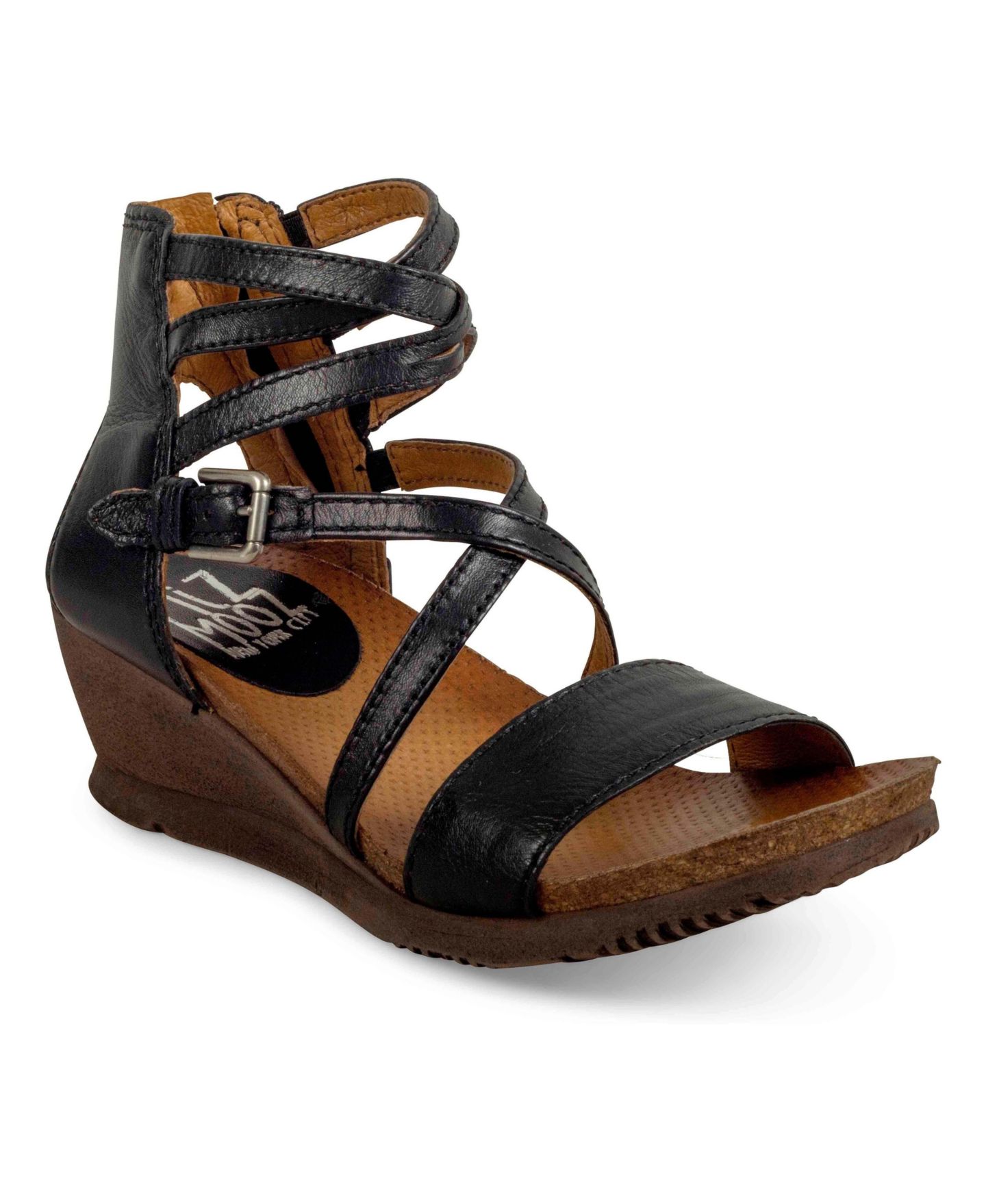 Женские сандалии Miz Mooz Wedge Sandal, цвет: Чёрный — фото 1