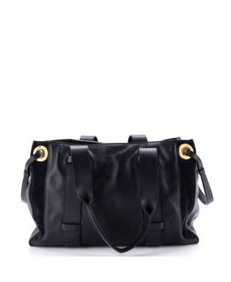 Medium Tao Zipped Tote Little Horses Embroidered Leather