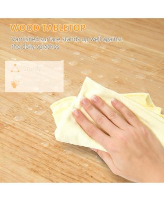 kitchen cart, beveled shelves with storage, solid wood top, adjustable shelves