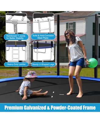 Outdoor Trampoline Bounce Combo W/Safety Closure Net Ladder