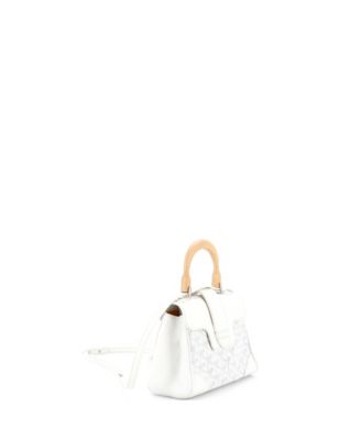 Mini Saigon Top Handle Bag Coated Canvas with Leather