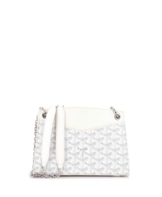 Mini Structured Rouette Chain Shoulder Bag Coated Canvas