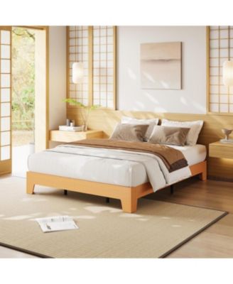 Bed Frame Underbed Storage Clearance Wood Metal Slat No Headboard No Box Spring Easy Assembly Pine