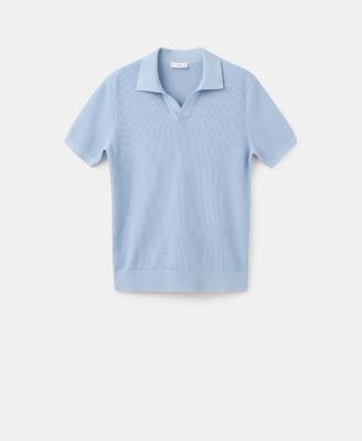 Men's Cotton Knitted Structure Polo Shirt