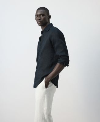 Men's Linen Slim-Fit Shirt