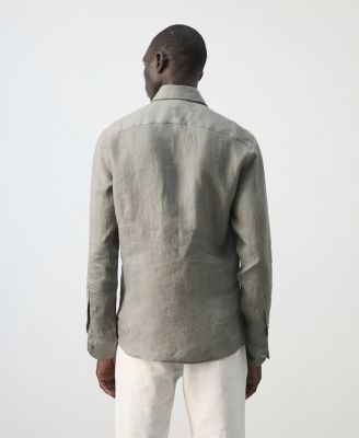 Men's Linen Slim-Fit Shirt