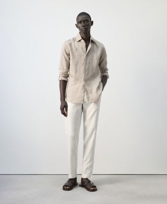 Men's Linen Slim-Fit Shirt