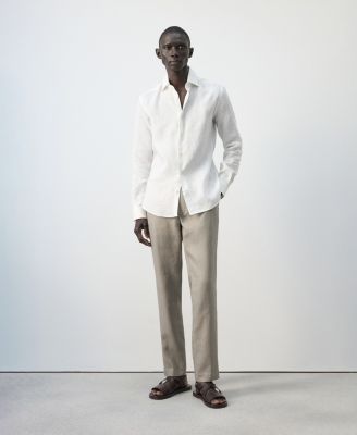 Men's Linen Slim-Fit Shirt