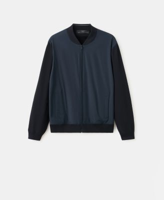 Men's Combined Knit Bomber Jacket