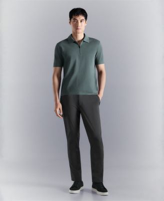 Men's Comfort Stretch Zip Polo Shirt