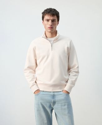 Men's Cotton Zip-Neck Sweatshirt
